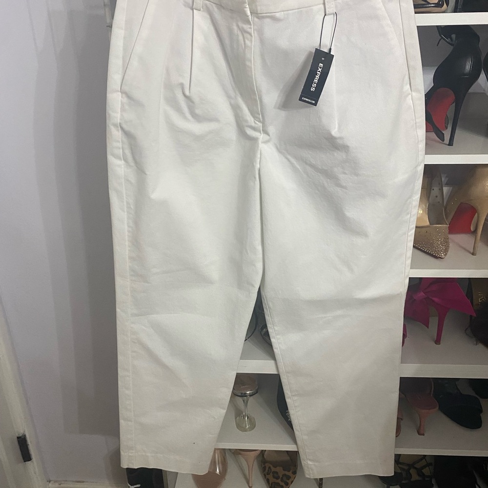 Express White Straight Leg Pants